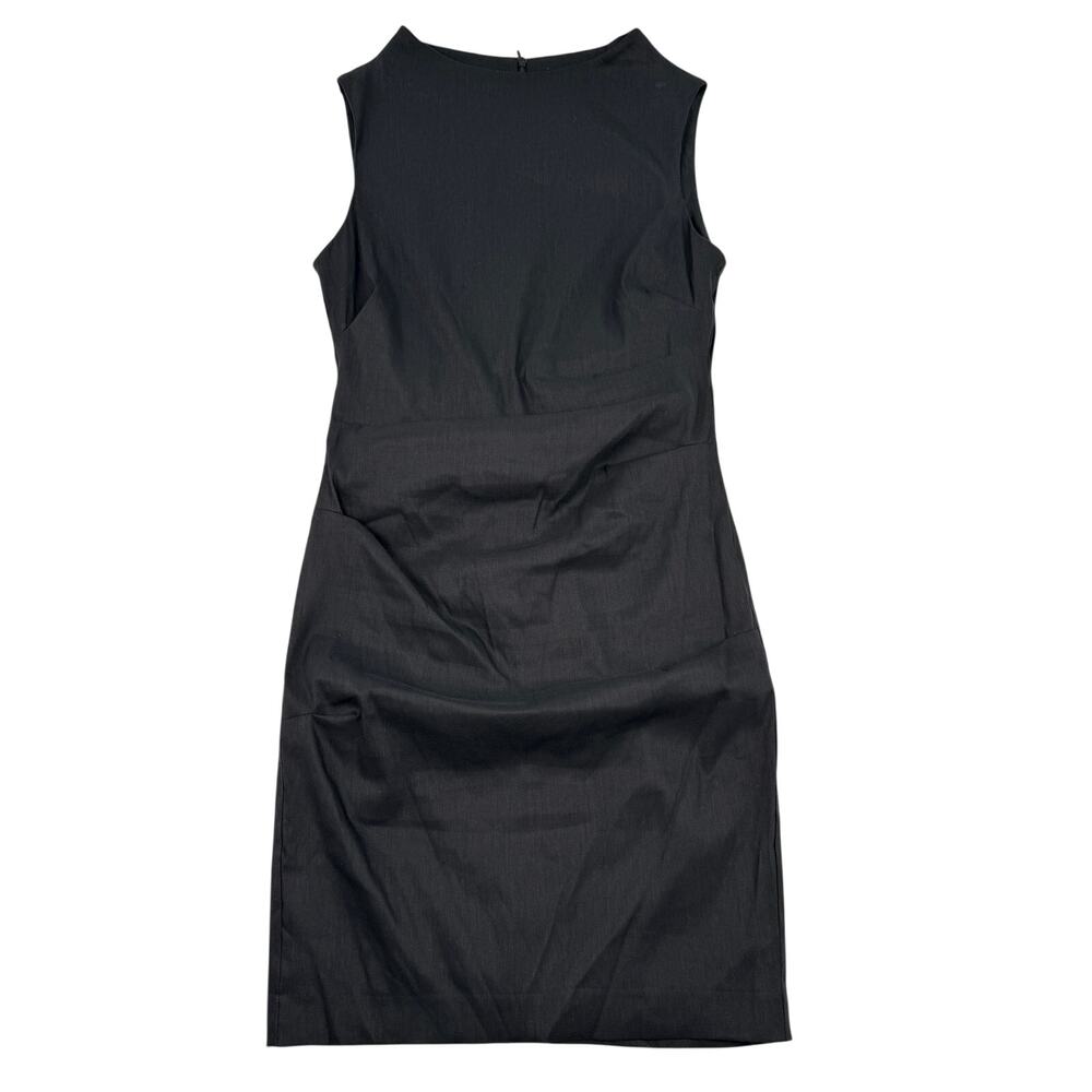 Sara Campbell Linen Blend Sheath Dress Size 10 Minimal Office Summer